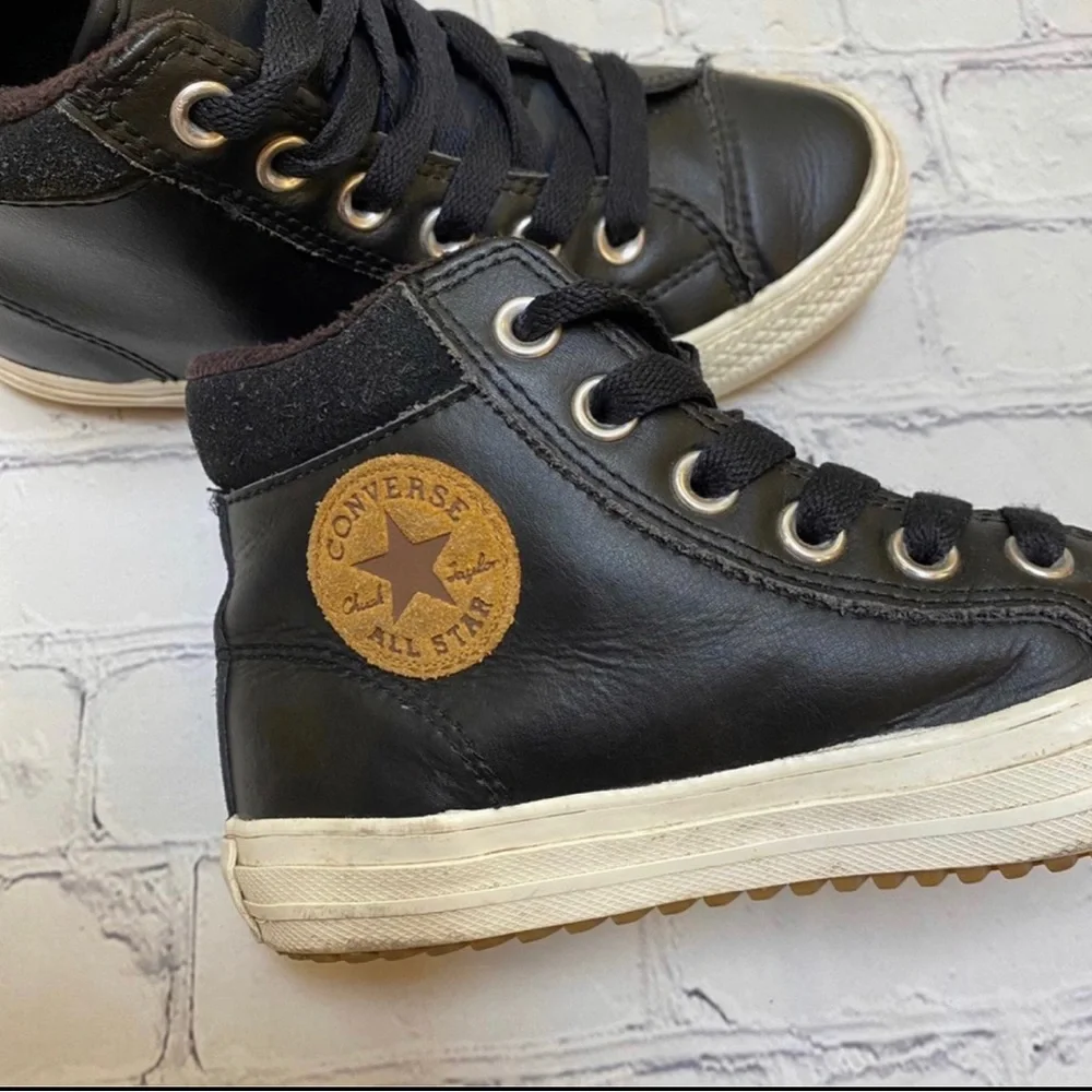 Black Leather Converse Sneaker
